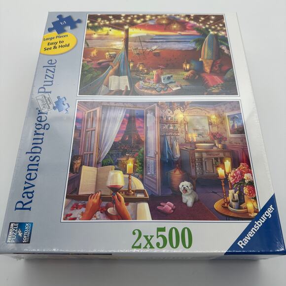 Ravensburger Jigsaw Puzzle Cozy Cabana & Cozy Bathroom Paris Sunset Beach 804764 - Picture 9 of 9